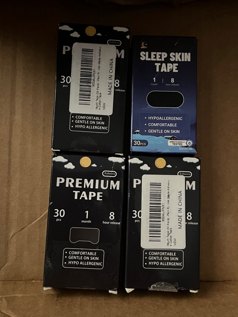 4 packages of Premium Sleep Skin Tape - Black